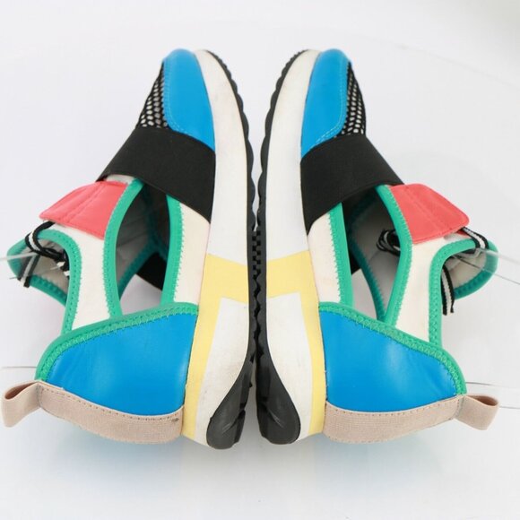 Steve Madden Womens Arctic Sneaker Size 7.5 Blue Red Green Casual Shoe Cutouts - Picture 8 of 11